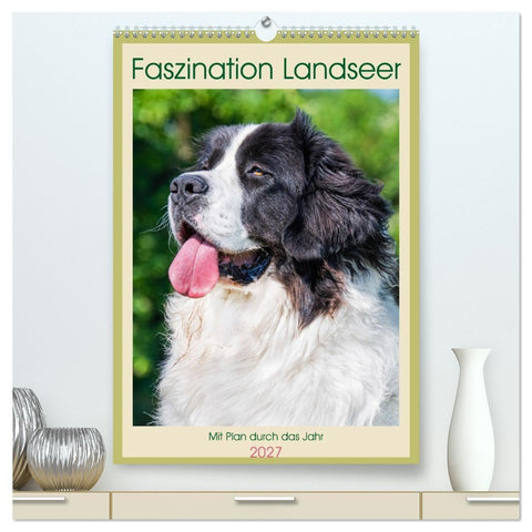 Faszination Landseer - Mit Plan durch das Jahr (hochwertiger Premium Wandkalender 2027 DIN A2 hoch), Kunstdruck in Hochglanz