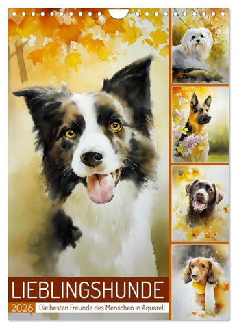 Lieblingshunde (Wandkalender 2026 DIN A4 hoch), CALVENDO Monatskalender