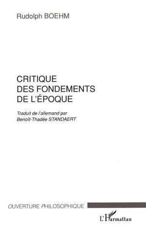 Critique des fondements de l'époque
