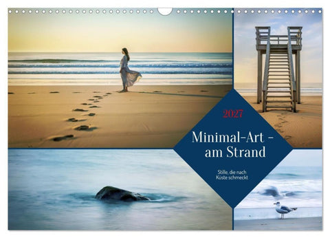 Minimal-Art - am Strand (Wandkalender 2027 DIN A3 quer), CALVENDO Monatskalender
