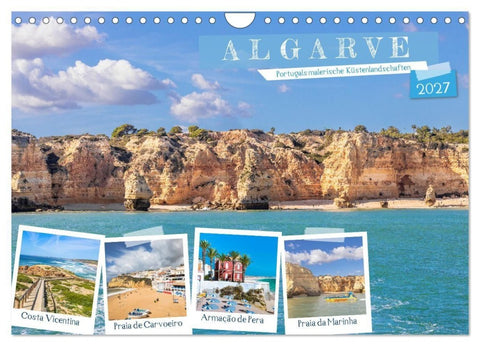 Algarve - Portugals malerische Küstenlandschaften (Wandkalender 2027 DIN A4 quer), CALVENDO Monatskalender