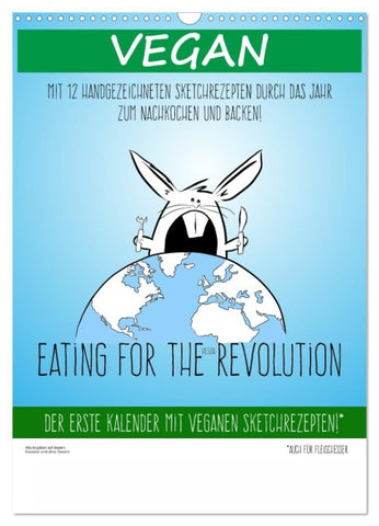 Vegankalender (Wandkalender 2027 DIN A3 hoch), CALVENDO Monatskalender