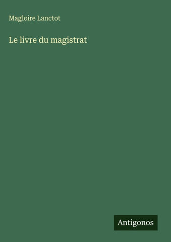 Le livre du magistrat
