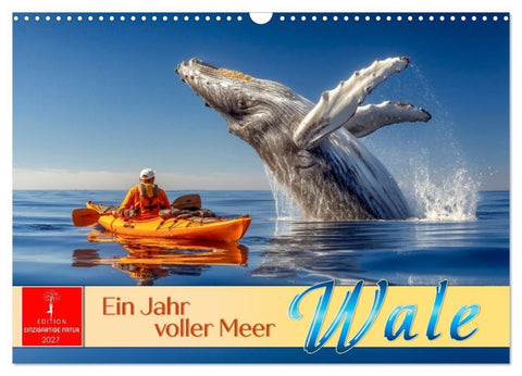 Wale - ein Jahr voller Meer (Wandkalender 2027 DIN A3 quer), CALVENDO Monatskalender