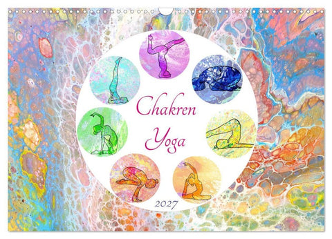 Chakren Yoga (Wandkalender 2027 DIN A3 quer), CALVENDO Monatskalender
