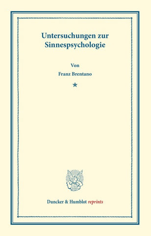 Untersuchungen zur Sinnespsychologie