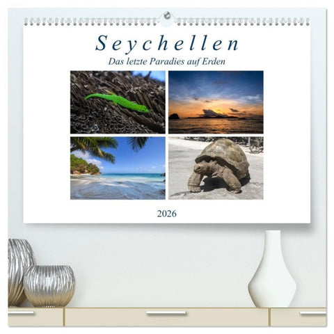 Seychellen - Das letzte Paradies auf Erden (hochwertiger Premium Wandkalender 2026 DIN A2 quer), Kunstdruck in Hochglanz