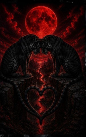 When Two Shadow Hearts Become One Beneath the Blood Moon