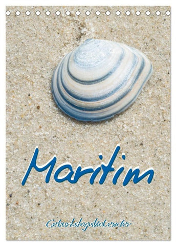 Maritim - Geburtstagskalender (Tischkalender 2027 DIN A5 hoch), CALVENDO Monatskalender