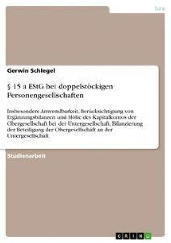 § 15 a EStG bei doppelstöckigen Personengesellschaften
