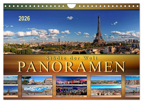 Städte der Welt, Panoramen (Wandkalender 2026 DIN A4 quer), CALVENDO Monatskalender