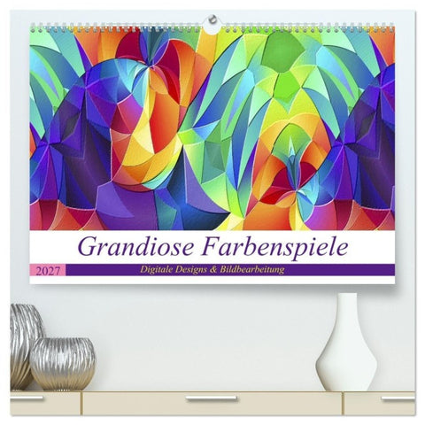Grandiose Farbenspiele (hochwertiger Premium Wandkalender 2027 DIN A2 quer), Kunstdruck in Hochglanz
