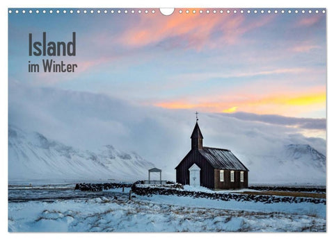 Island im Winter (Wandkalender 2027 DIN A3 quer), CALVENDO Monatskalender