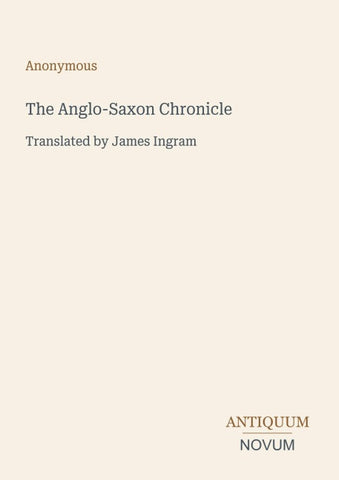 The Anglo-Saxon Chronicle