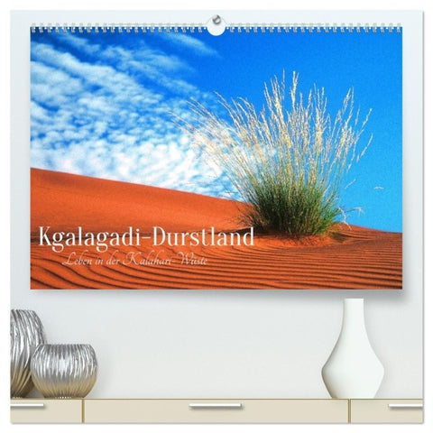 Kgalagadi-Durstland (hochwertiger Premium Wandkalender 2026 DIN A2 quer), Kunstdruck in Hochglanz