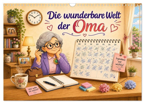 Die wunderbare Welt der Oma (Wandkalender 2027 DIN A3 quer), CALVENDO Monatskalender