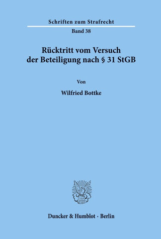 Rücktritt vom Versuch der Beteiligung nach § 31 StGB.