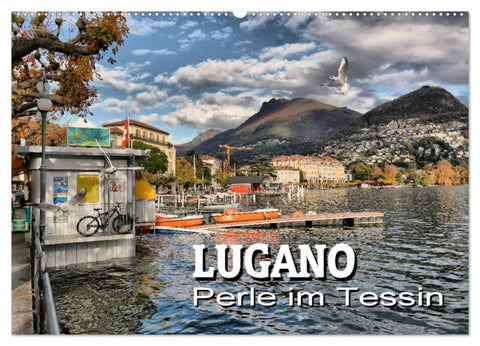 Lugano - Perle im Tessin (Wandkalender 2026 DIN A2 quer), CALVENDO Monatskalender