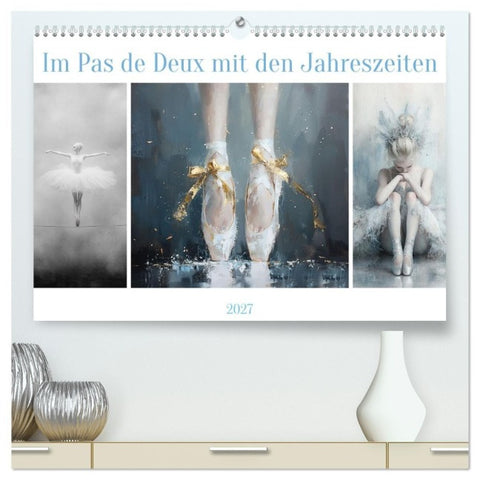 Im Pas de Deux mit der Stille (hochwertiger Premium Wandkalender 2027 DIN A2 quer), Kunstdruck in Hochglanz