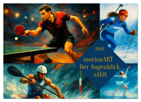 motionART Der Augenblick zählt (Wandkalender 2026 DIN A2 quer), CALVENDO Monatskalender