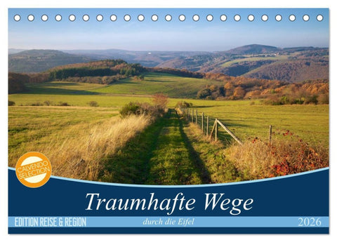 Traumhafte Wege durch die Eifel (Tischkalender 2026 DIN A5 quer), CALVENDO Monatskalender