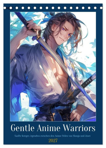 Gentle Anime Warriors (Tischkalender 2027 DIN A5 hoch), CALVENDO Monatskalender