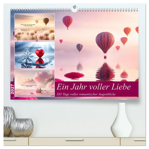 Ein Jahr voller Liebe (hochwertiger Premium Wandkalender 2027 DIN A2 quer), Kunstdruck in Hochglanz