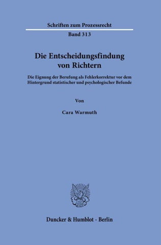 Die Entscheidungsfindung von Richtern