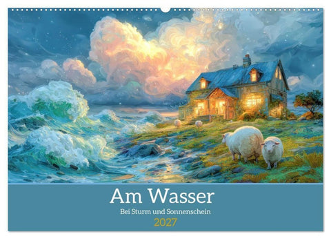 Am Wasser - Bei Sturm und Sonnenschein (Wandkalender 2027 DIN A2 quer), CALVENDO Monatskalender