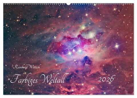 Farbiges Weltall (Wandkalender 2026 DIN A2 quer), CALVENDO Monatskalender