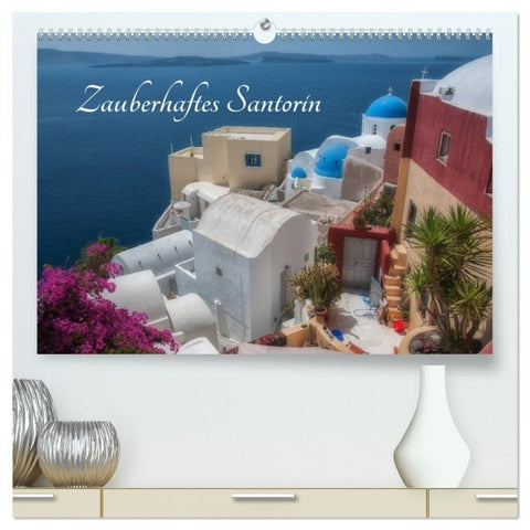 Zauberhaftes Santorin (hochwertiger Premium Wandkalender 2027 DIN A2 quer), Kunstdruck in Hochglanz