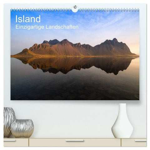 Island - einzigartige Landschaften (hochwertiger Premium Wandkalender 2027 DIN A2 quer), Kunstdruck in Hochglanz