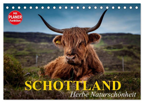 Schottland. Herbe Naturschönheit (Tischkalender 2026 DIN A5 quer), CALVENDO Monatskalender
