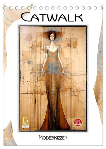 Catwalk - Modeskizzen (Tischkalender 2027 DIN A5 hoch), CALVENDO Monatskalender