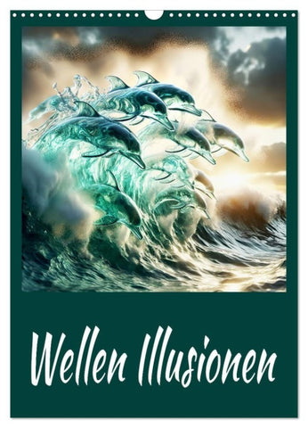 Wellen Illusionen (Wandkalender 2027 DIN A3 hoch), CALVENDO Monatskalender