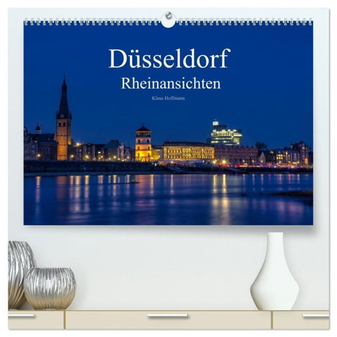 Düsseldorf - Rheinansichten (hochwertiger Premium Wandkalender 2027 DIN A2 quer), Kunstdruck in Hochglanz
