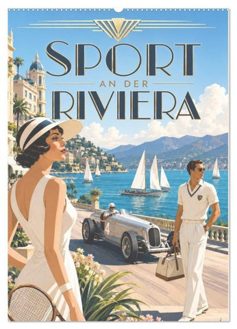Sport an der Riviera (Wandkalender 2027 DIN A2 hoch), CALVENDO Monatskalender