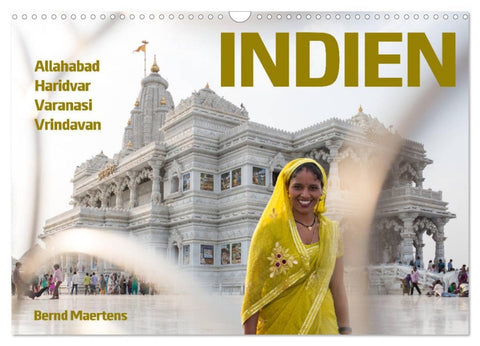 INDIEN Allahabad Haridwar Varanasi Vrindavan (Wandkalender 2026 DIN A3 quer), CALVENDO Monatskalender
