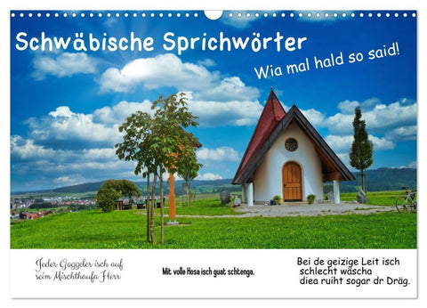 Schwäbische Sprichwörter 1 Wi ma hald so said! (Wandkalender 2026 DIN A3 quer), CALVENDO Monatskalender