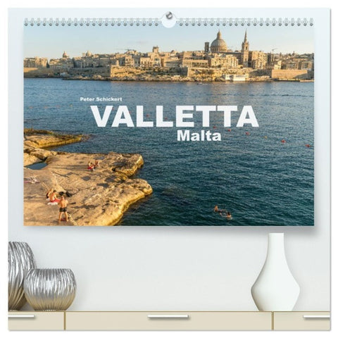 Valletta - Malta (hochwertiger Premium Wandkalender 2027 DIN A2 quer), Kunstdruck in Hochglanz