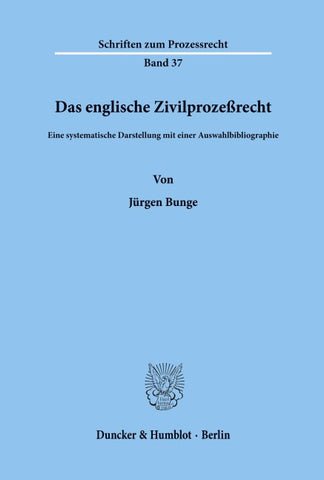 Das englische Zivilprozeßrecht.