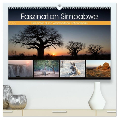 Faszination Simbabwe (hochwertiger Premium Wandkalender 2027 DIN A2 quer), Kunstdruck in Hochglanz