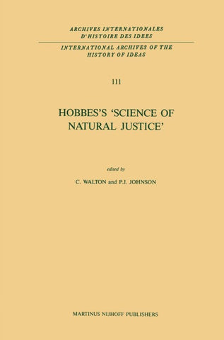 Hobbes’s ‘Science of Natural Justice’