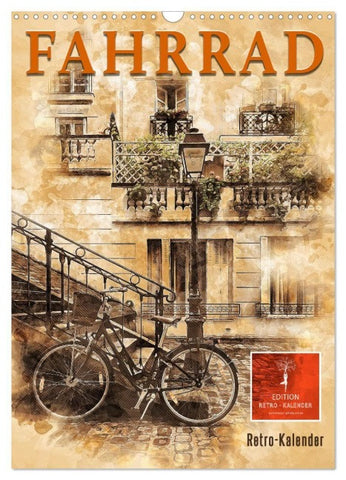 Fahrrad - Retro-Kalender (Wandkalender 2027 DIN A3 hoch), CALVENDO Monatskalender