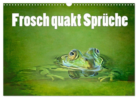 Frosch quakt Sprüche (Wandkalender 2027 DIN A3 quer), CALVENDO Monatskalender