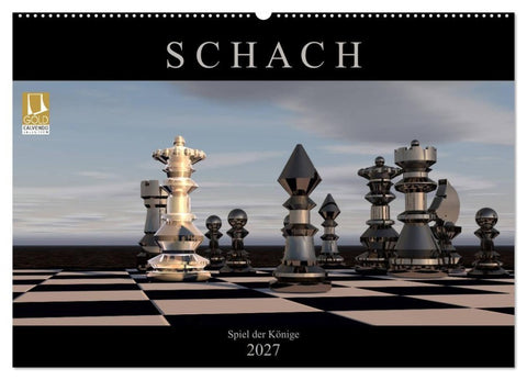 SCHACH - Spiel der Könige (Wandkalender 2027 DIN A2 quer), CALVENDO Monatskalender
