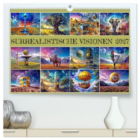 Surrealistische Visionen (hochwertiger Premium Wandkalender 2027 DIN A2 quer), Kunstdruck in Hochglanz