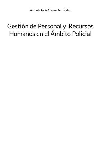 Gestión de Personal y Recursos Humanos en el Ámbito Policial