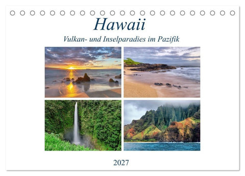 Hawaii - Vulkan- und Inselparadies im Pazifik (Tischkalender 2027 DIN A5 quer), CALVENDO Monatskalender