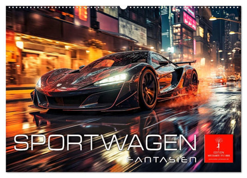 Sportwagen Fantasien (Wandkalender 2026 DIN A2 quer), CALVENDO Monatskalender